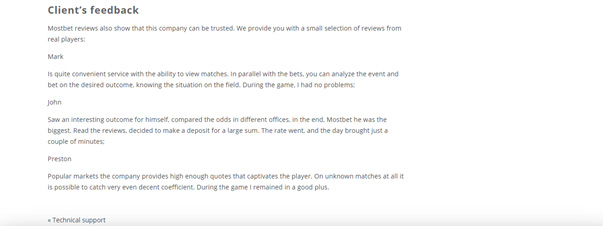 MostBet reviews section on one of the thematic forums